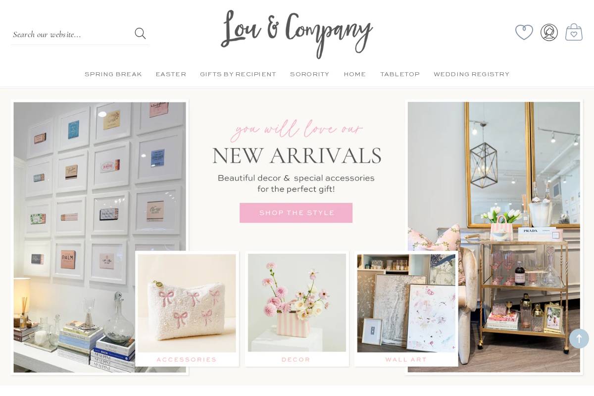 shoplouandco.com homepage screenshot