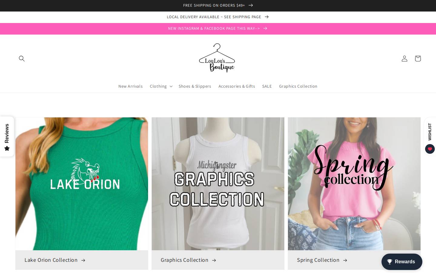shoploulousboutique.com homepage screenshot