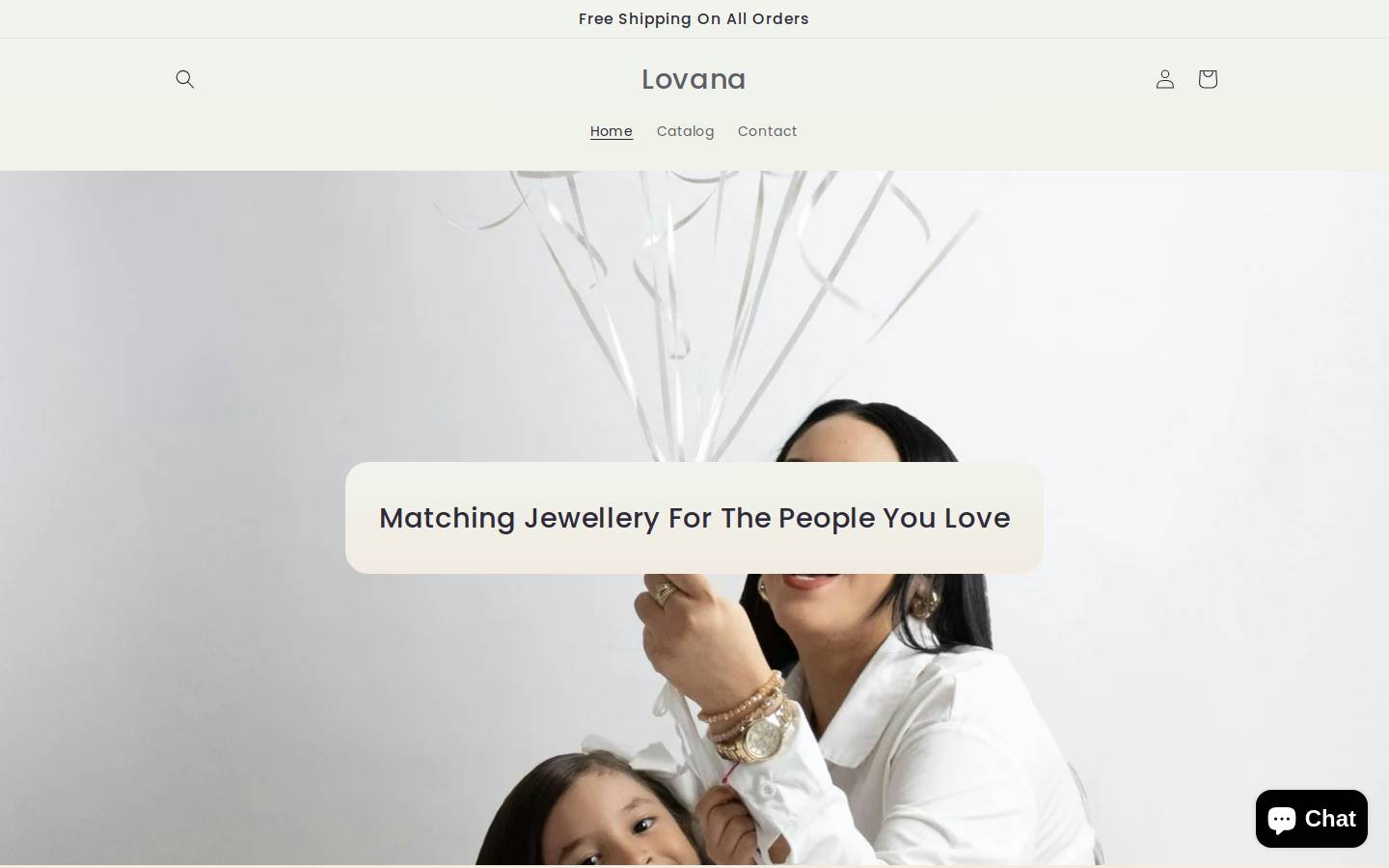 shoplovana.com homepage screenshot