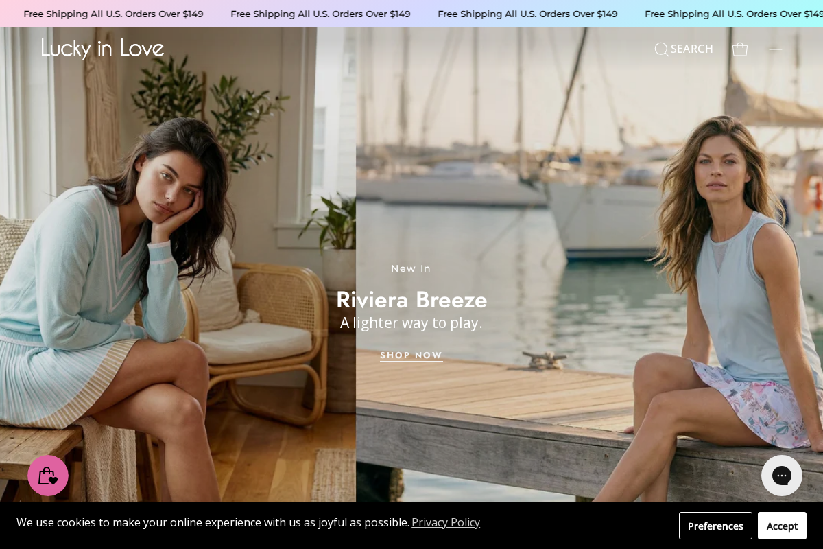shopluckyinlove.com homepage screenshot