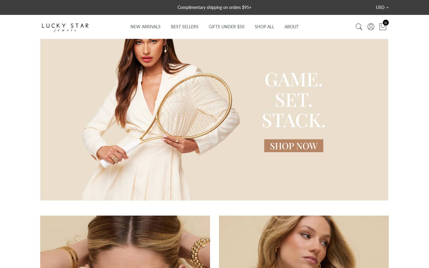 shopluckystar.com homepage screenshot