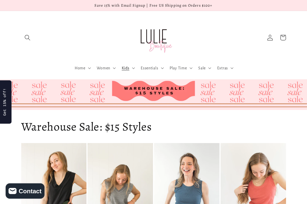 shoplulie.com homepage screenshot