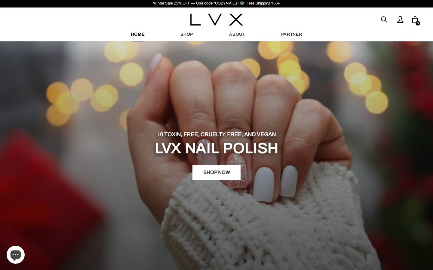 shoplvx.com homepage screenshot