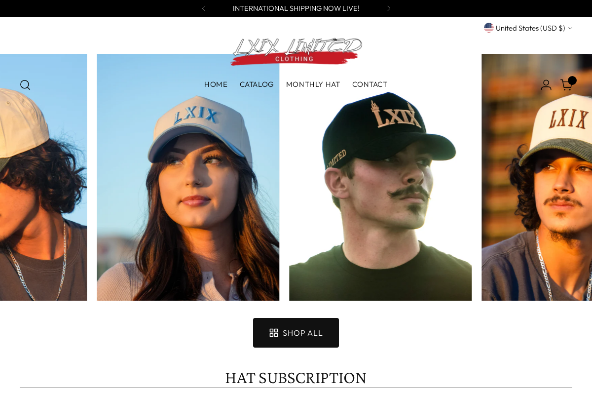 shoplxix.com homepage screenshot