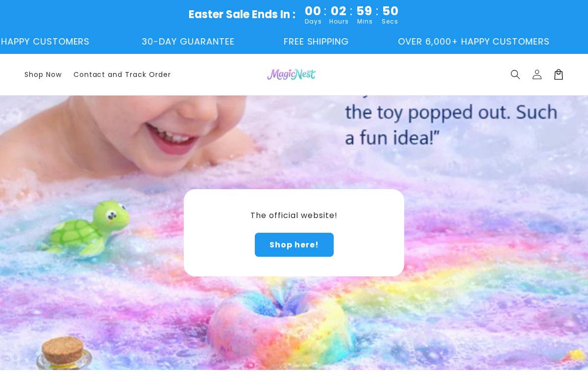Shopmagicnest homepage screenshot
