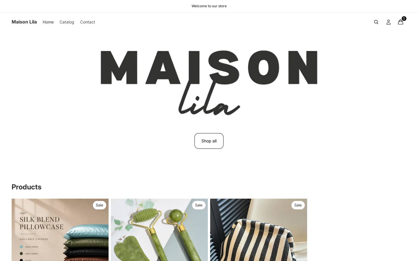 shopmaisonlila.com homepage screenshot