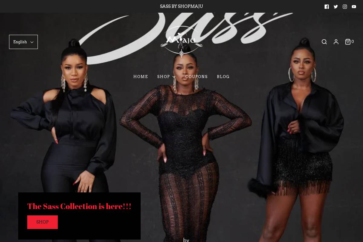 shopmaju.com homepage screenshot