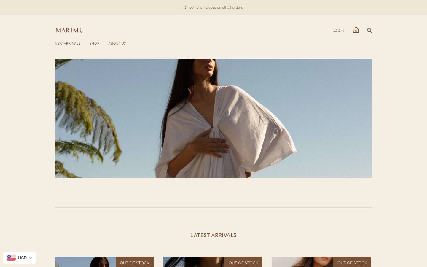 shopmarimu.com homepage screenshot