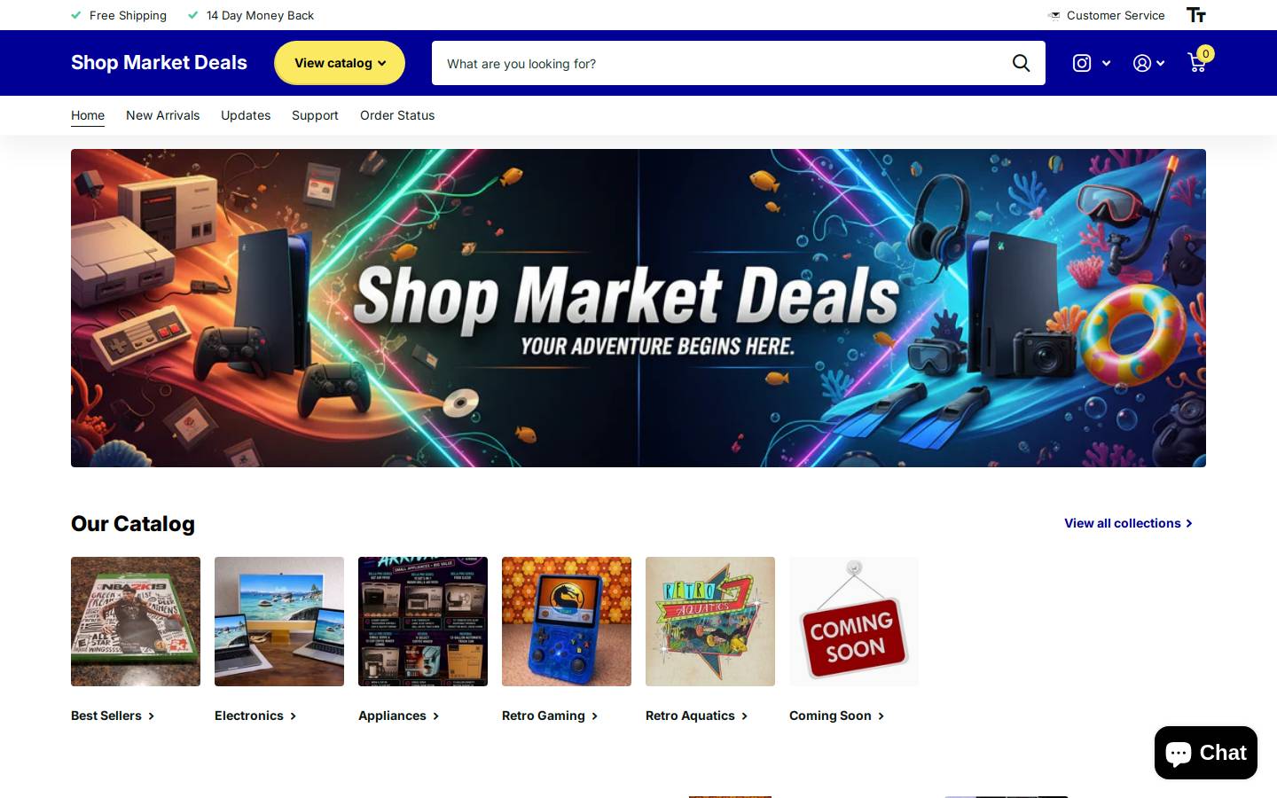 shopmarketdeals.com homepage screenshot