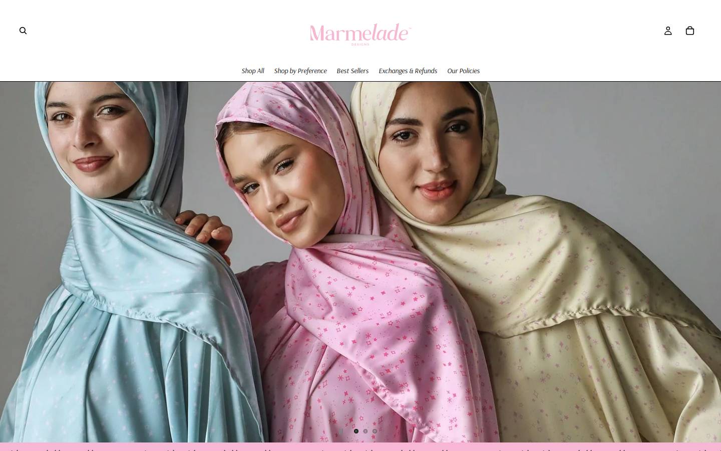 shopmarmelade.com homepage screenshot