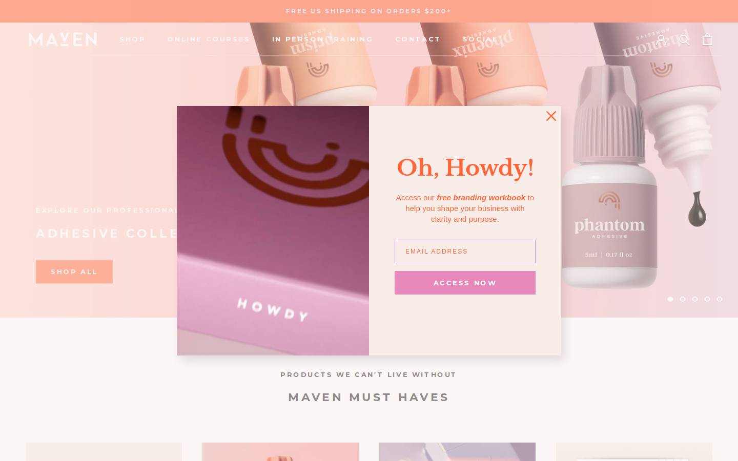 shopmavenartistry.com homepage screenshot