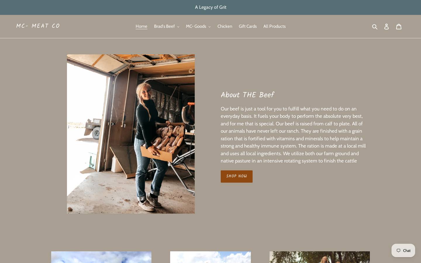 shopmcbarmeatco.com homepage screenshot