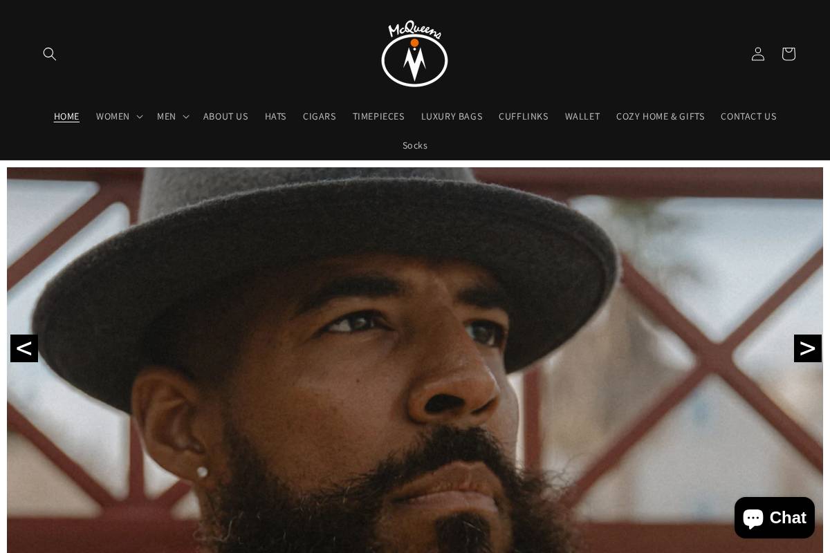 shopmcqueenshtx.com homepage screenshot