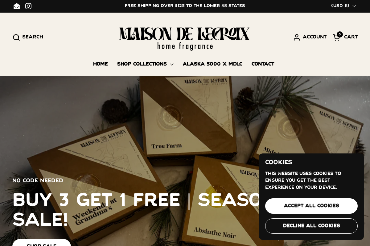 shopmdlc.com homepage screenshot