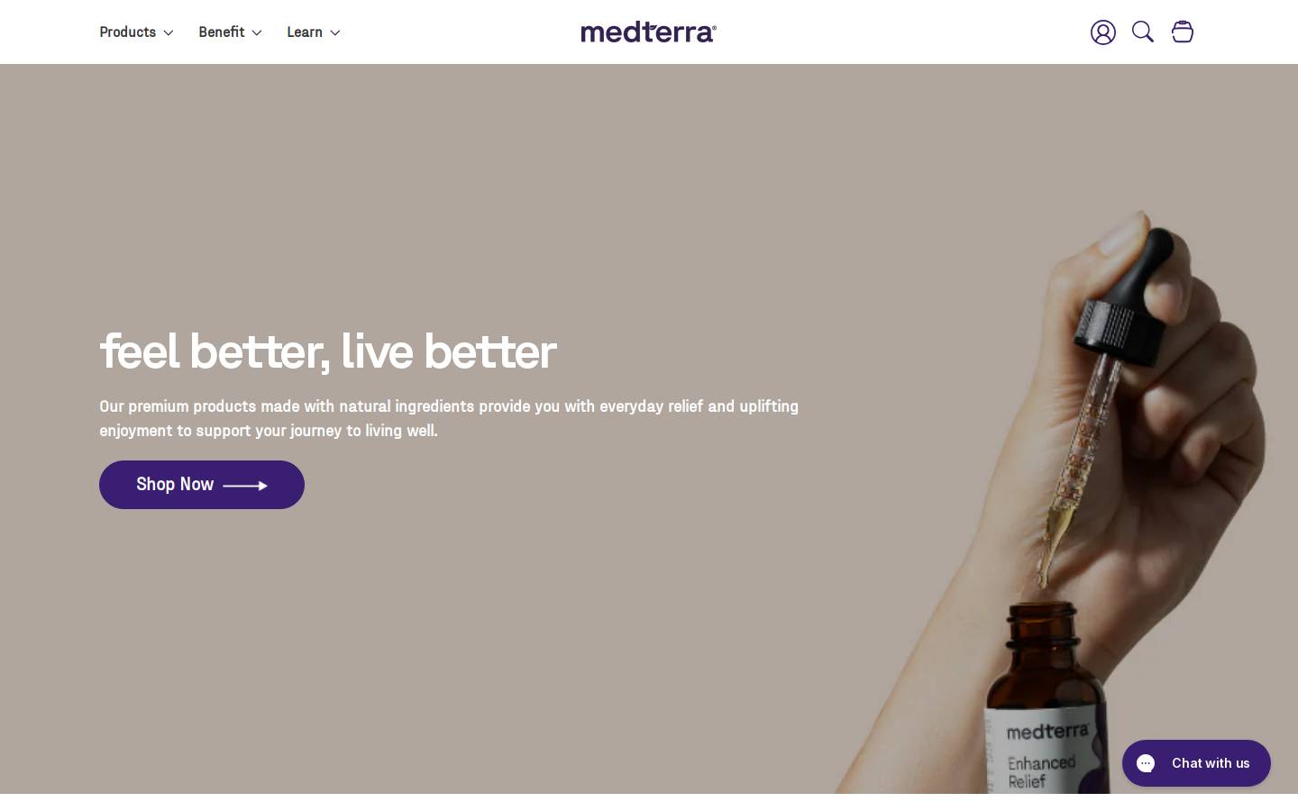 shopmedterra.com homepage screenshot