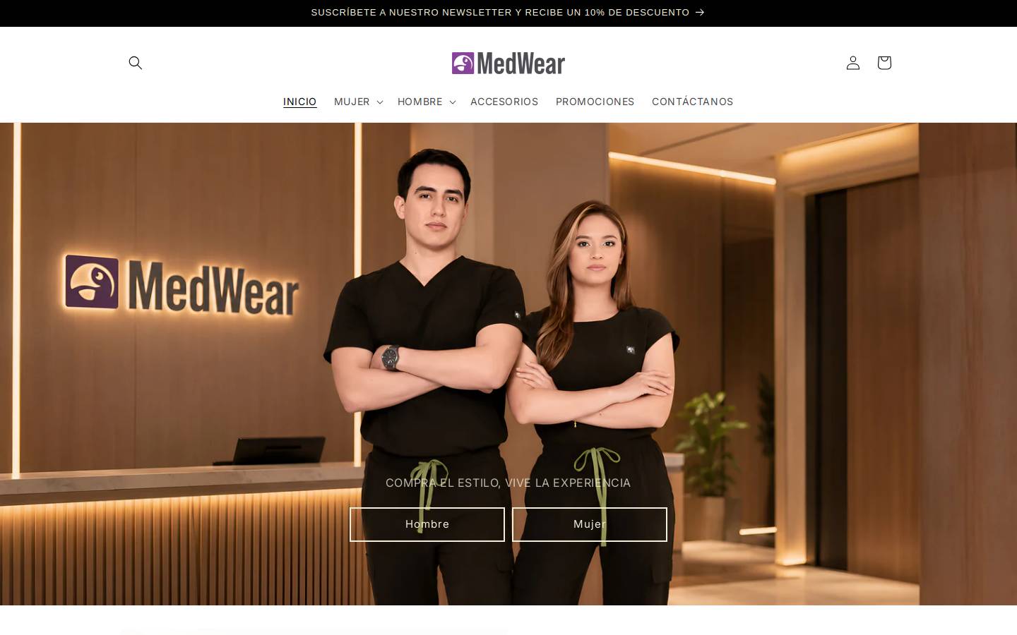 shopmedwear.com homepage screenshot