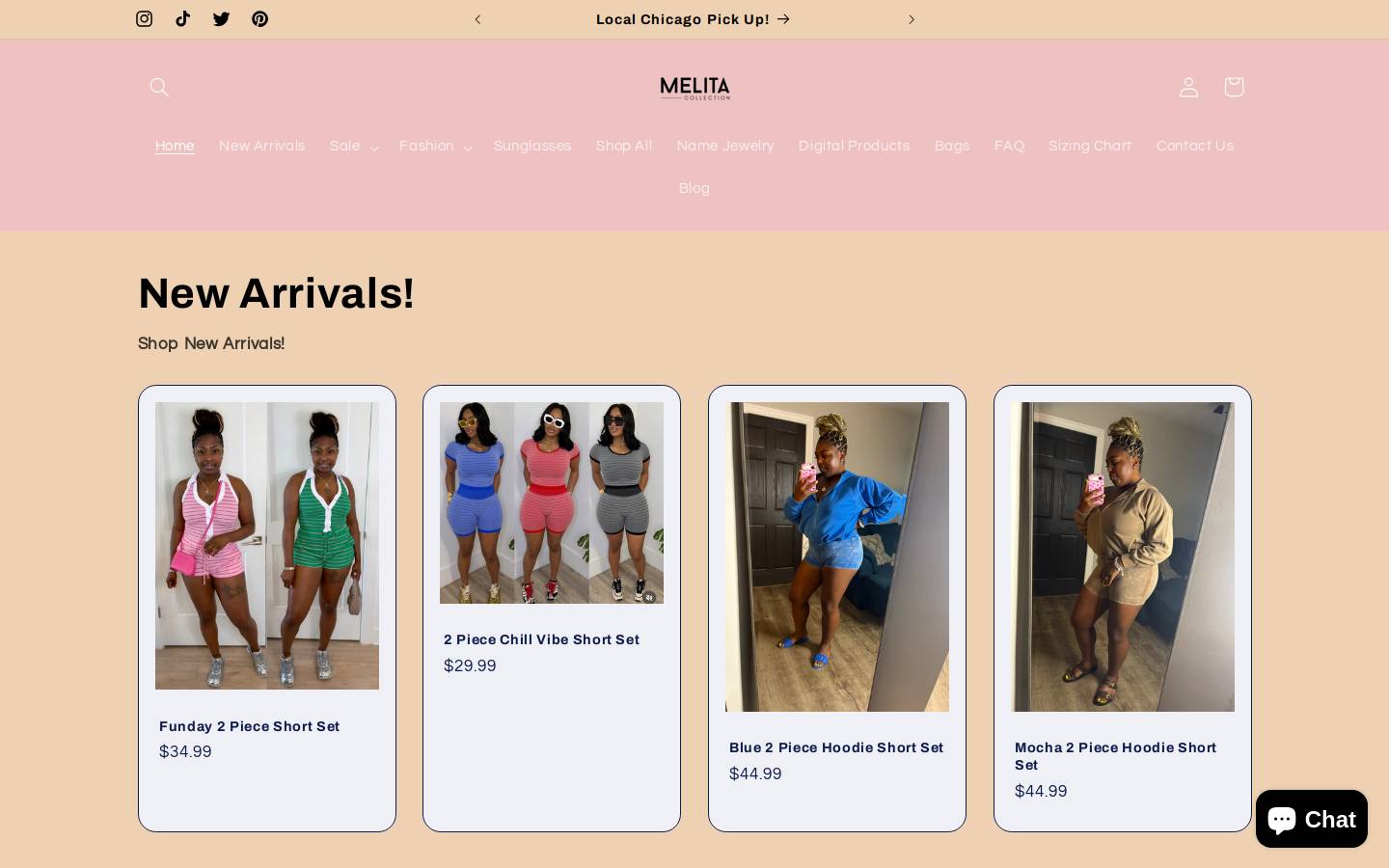 shopmelita.com homepage screenshot