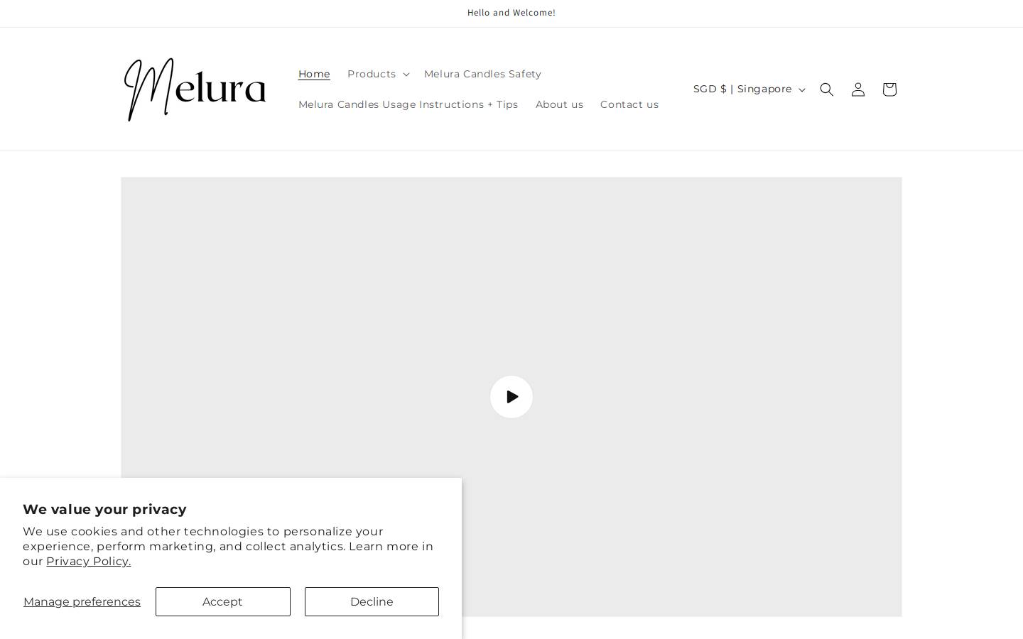 shopmelura.com homepage screenshot