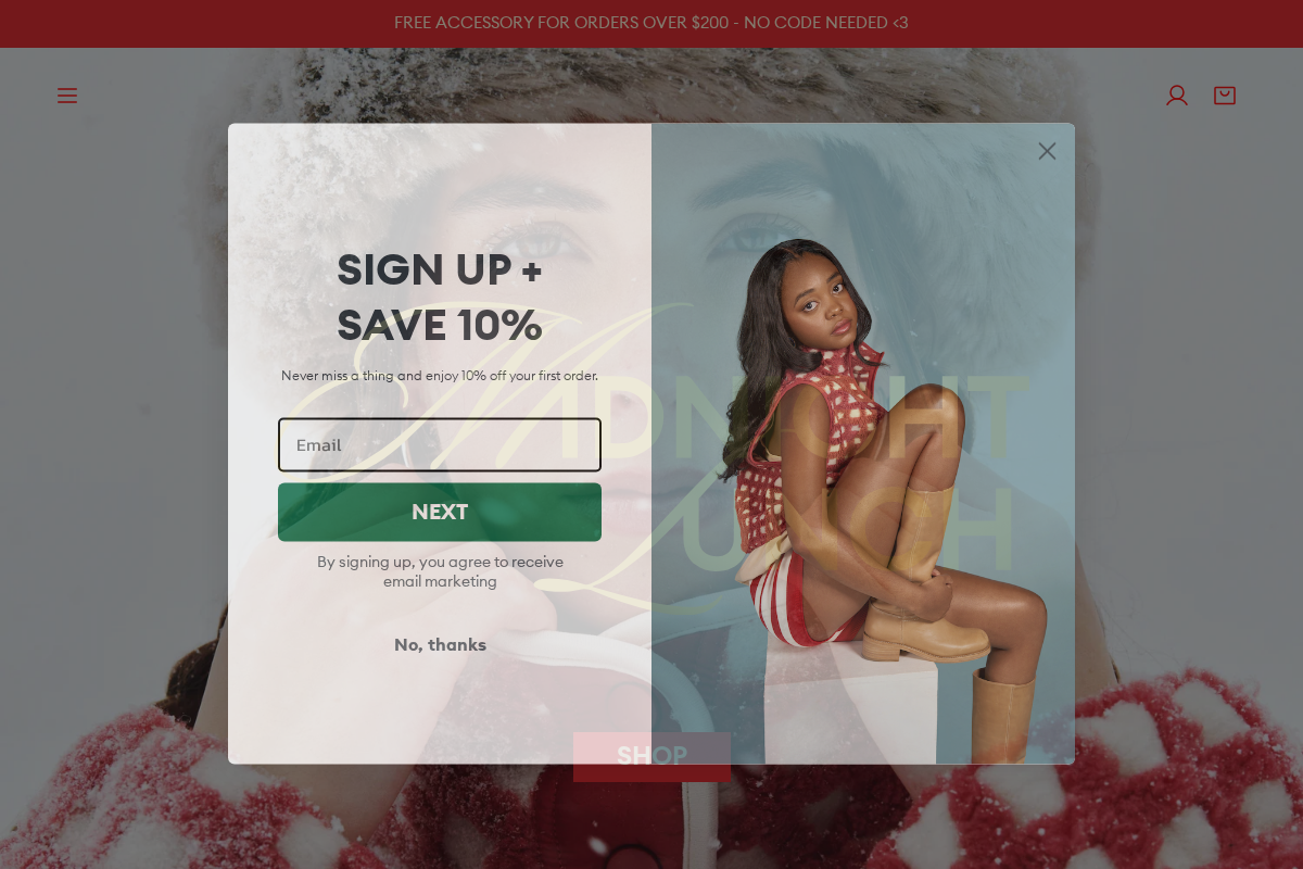 Midnight Lunch homepage screenshot