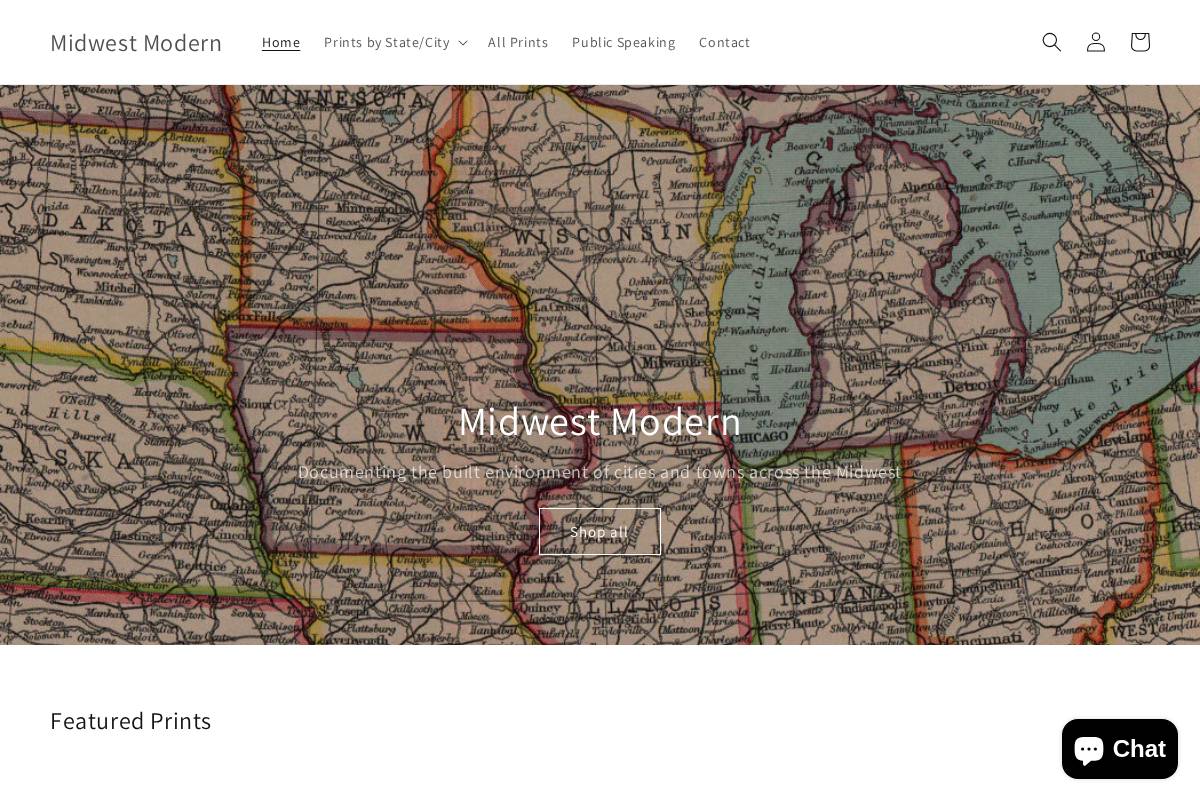 shopmidwestmodern.com homepage screenshot