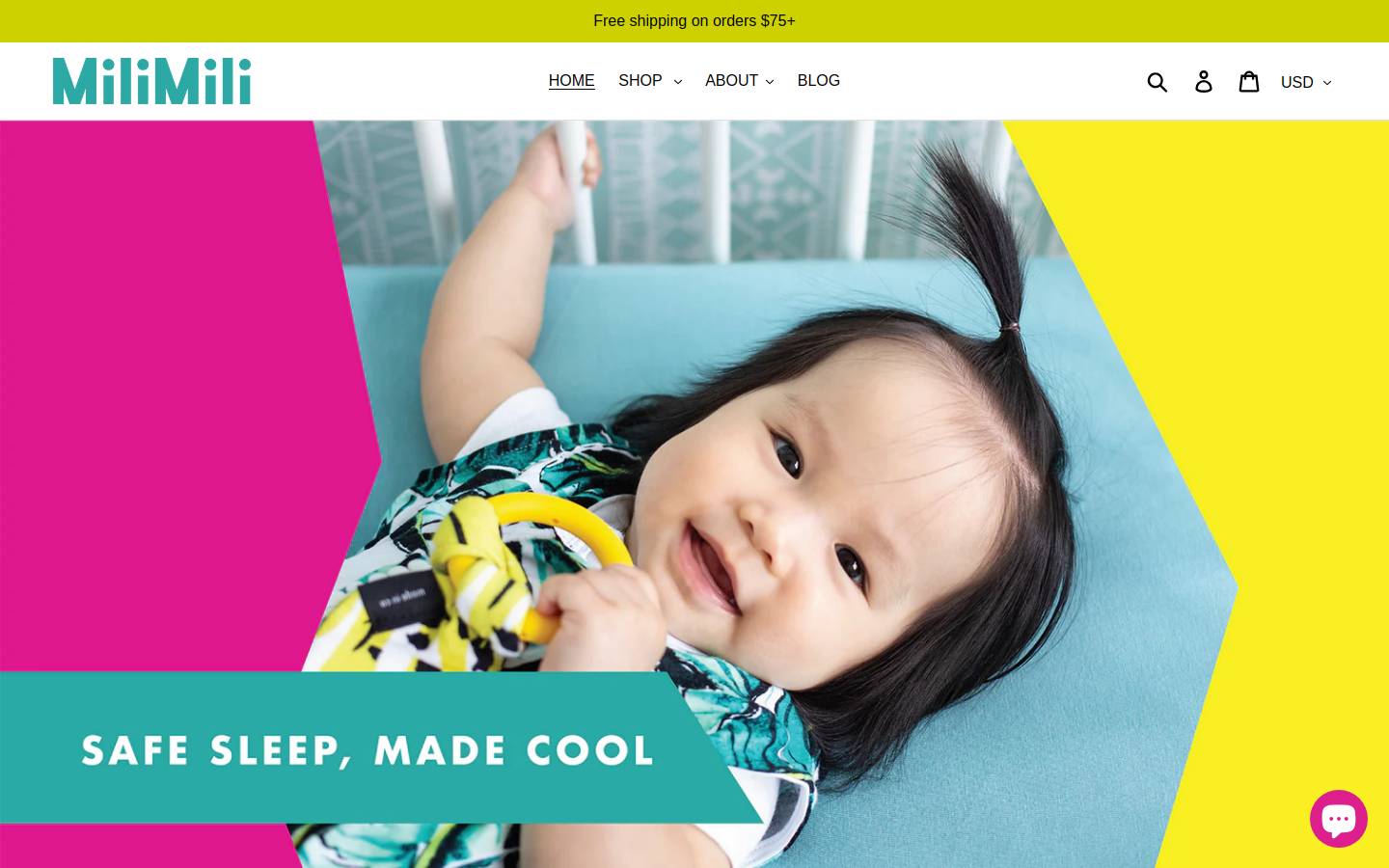shopmilimili.com homepage screenshot
