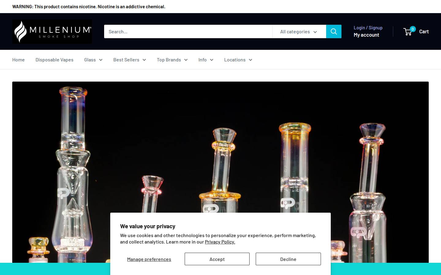 shopmillenium.com homepage screenshot