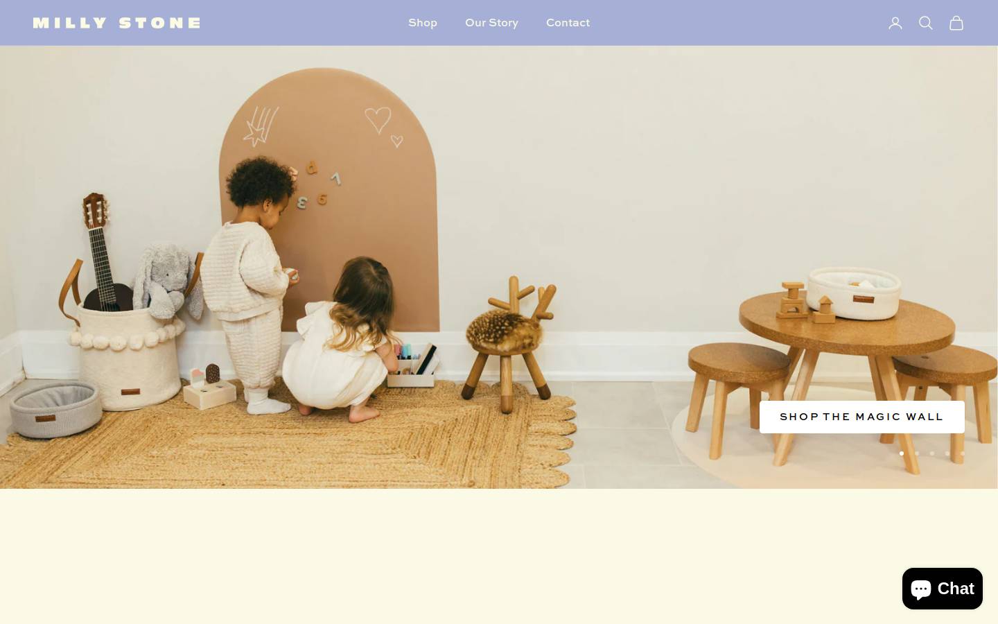 shopmillystone.com homepage screenshot