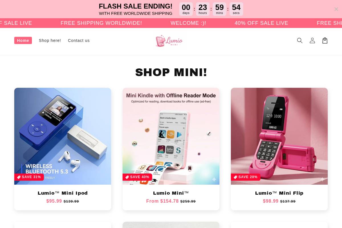 shopminibooks.com homepage screenshot