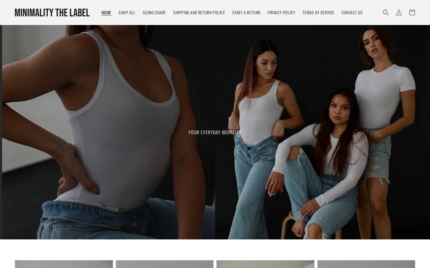 shopminimality.com homepage screenshot