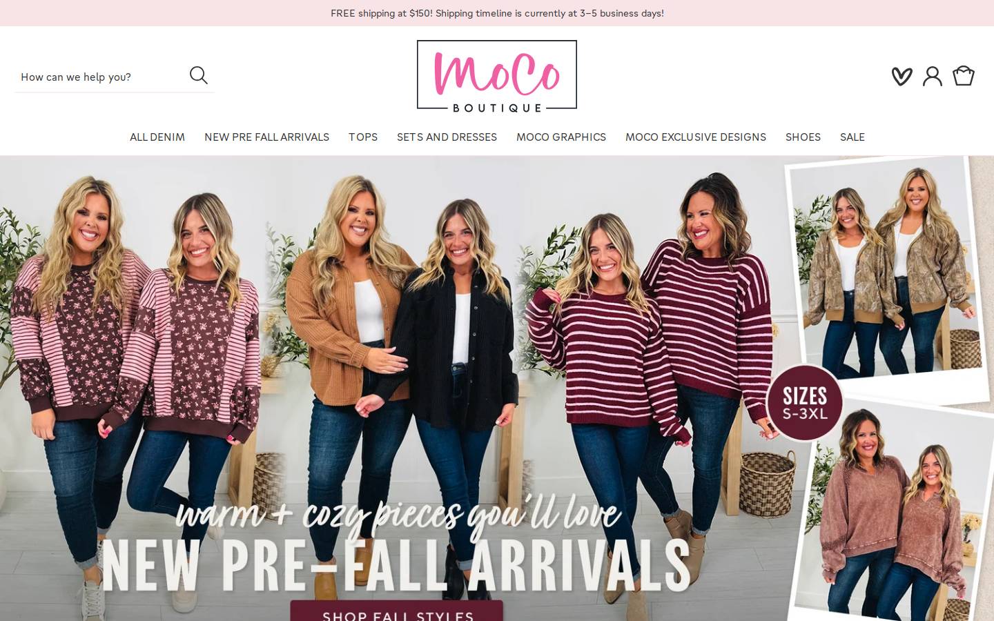 shopmoco.com homepage screenshot