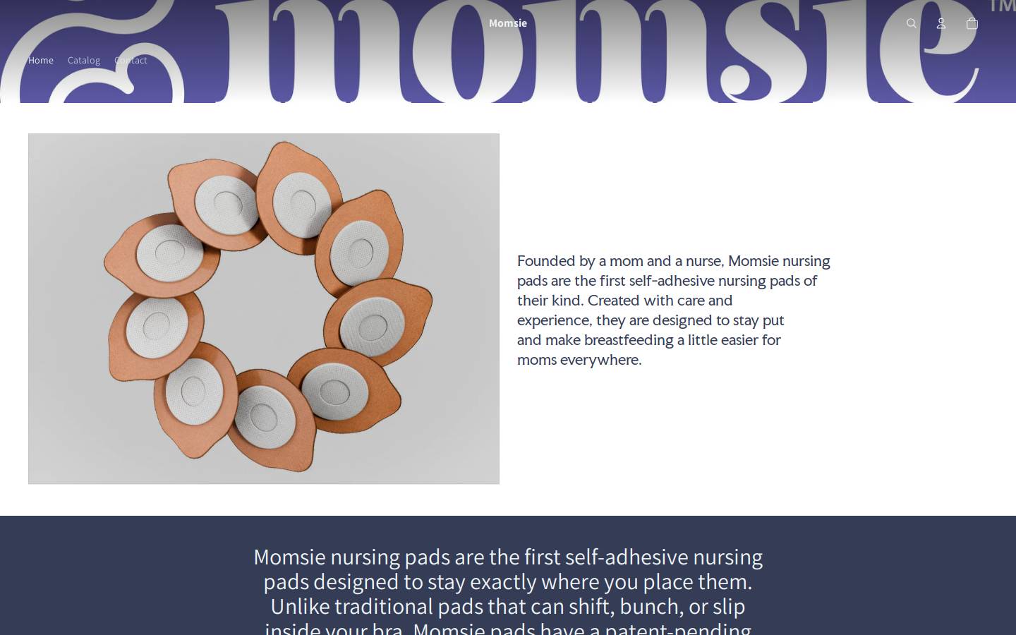 shopmomsie.com homepage screenshot