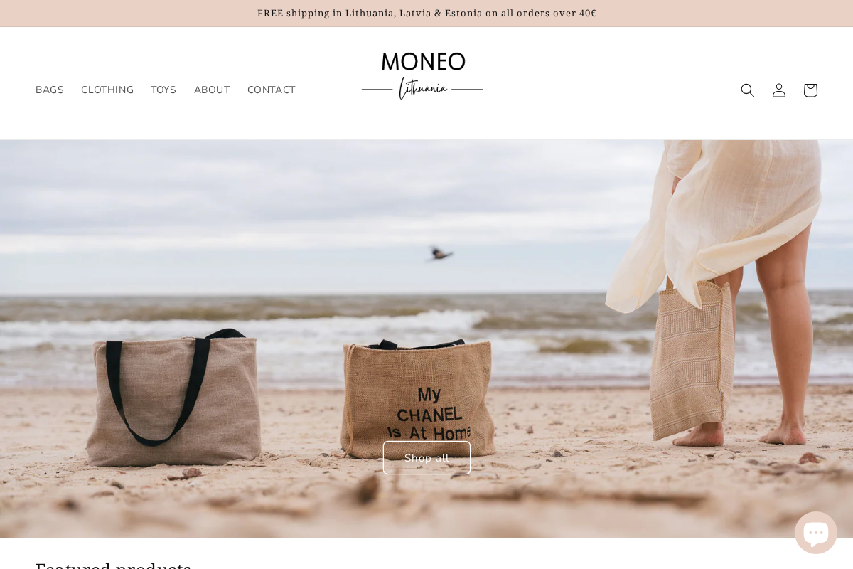 MONEO Lithuania homepage screenshot