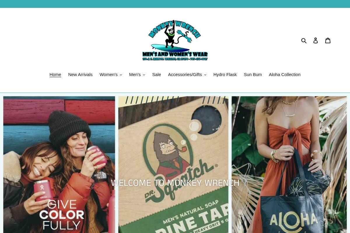 shopmonkeywrench.net homepage screenshot