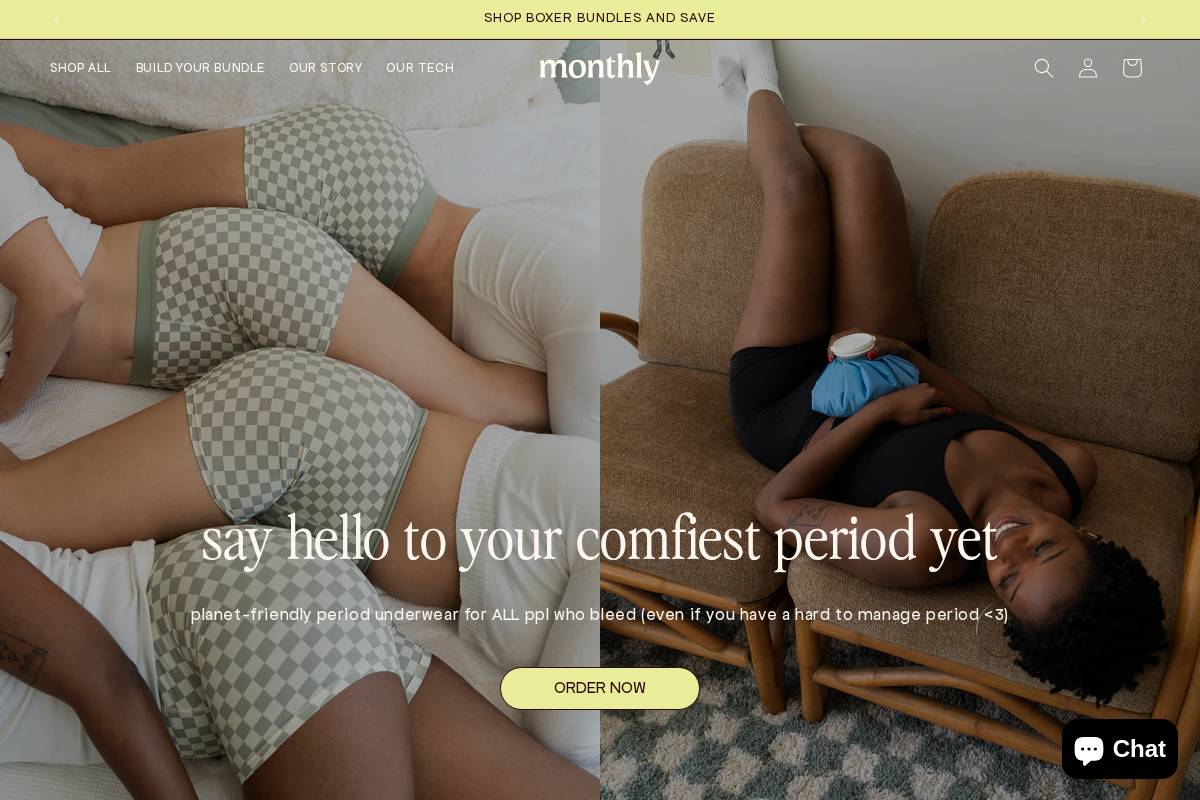shopmonthly.co homepage screenshot