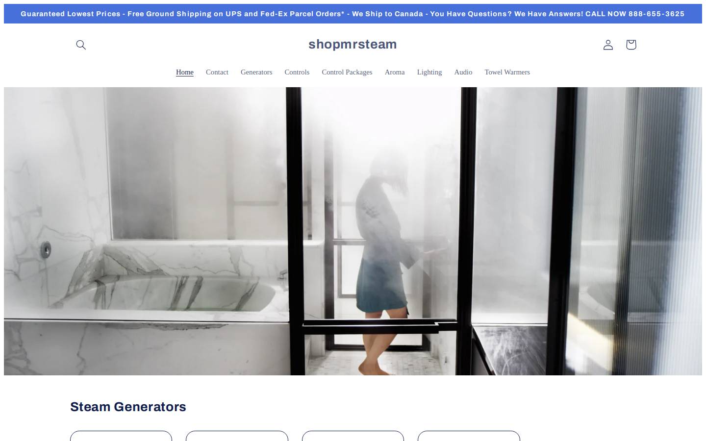 shopmrsteam.com homepage screenshot