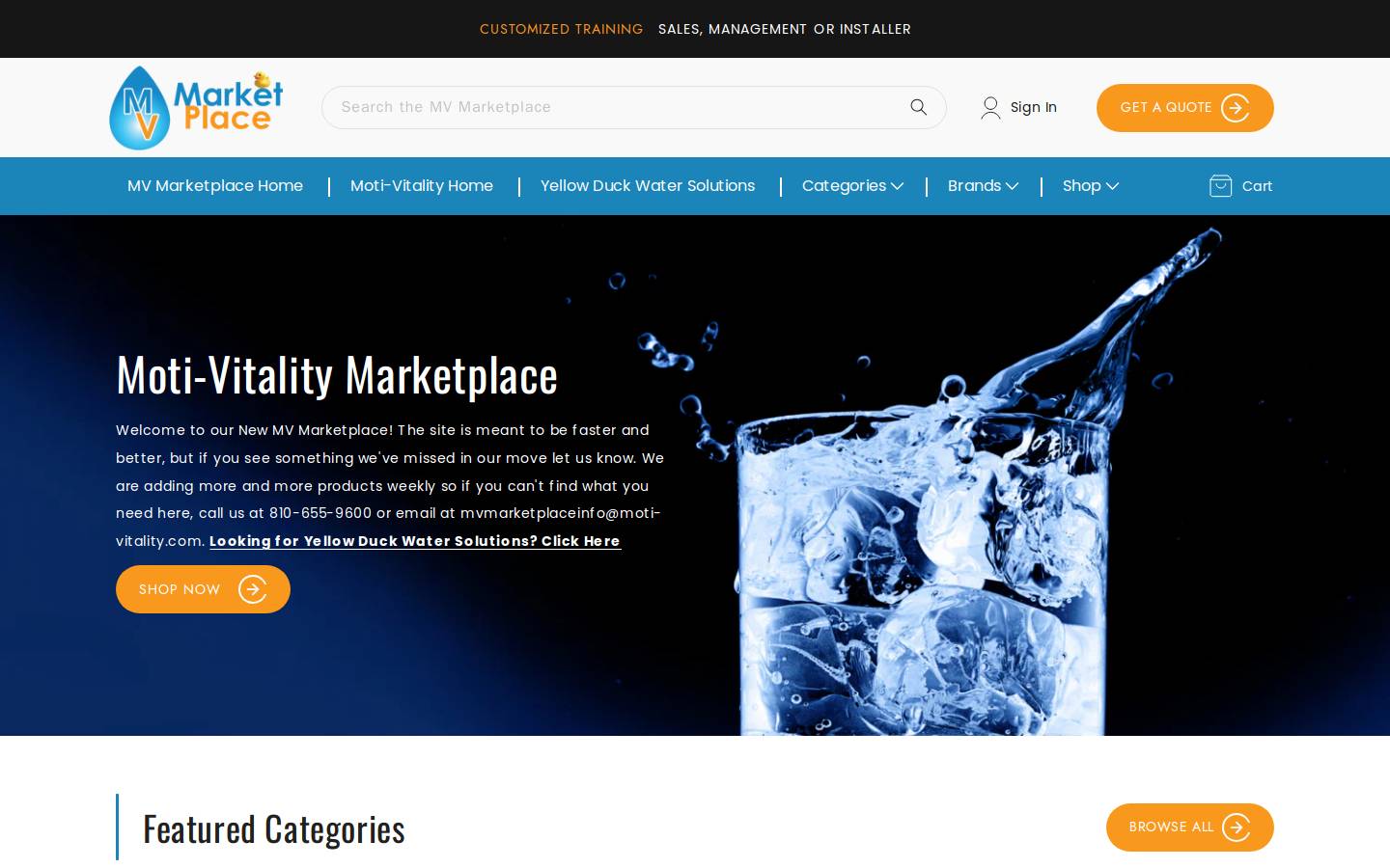 shopmvmarketplace.com homepage screenshot