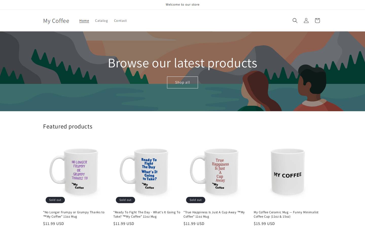 shopmycoffee.com homepage screenshot