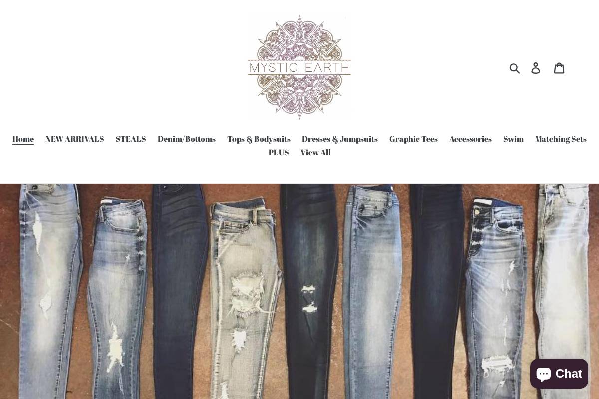 shopmysticearth.com homepage screenshot