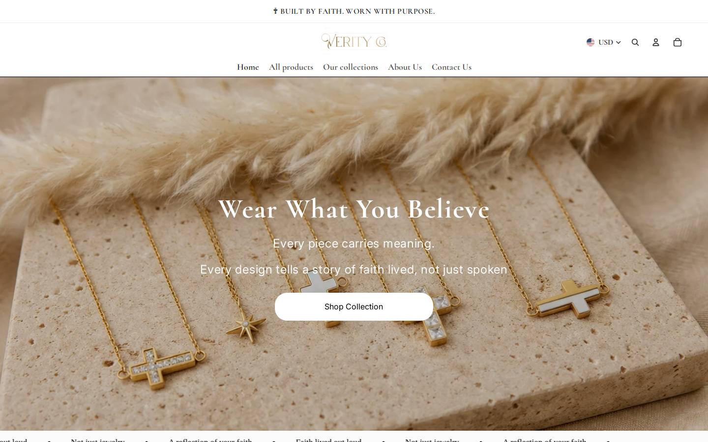shopmyverity.com homepage screenshot