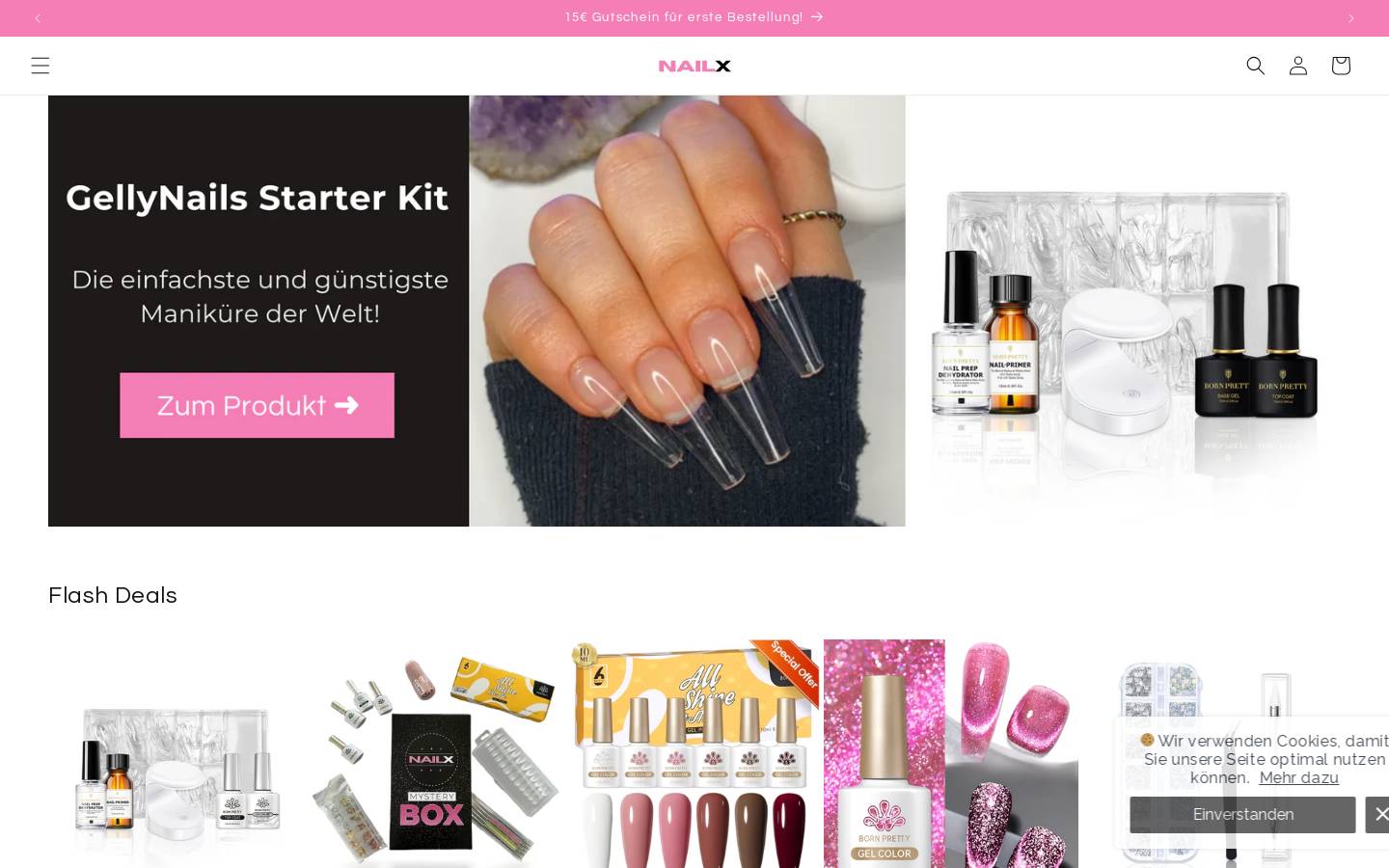 shopnailx.com homepage screenshot