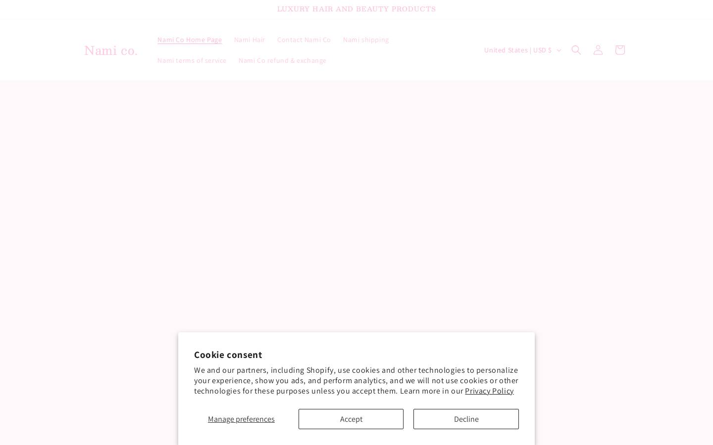 shopnamico.com homepage screenshot