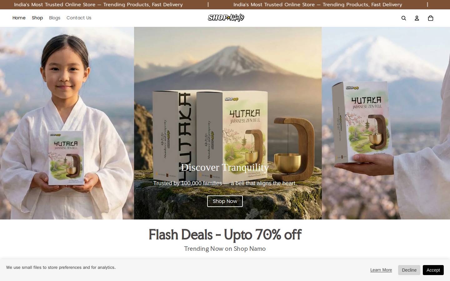 shopnamo.com homepage screenshot