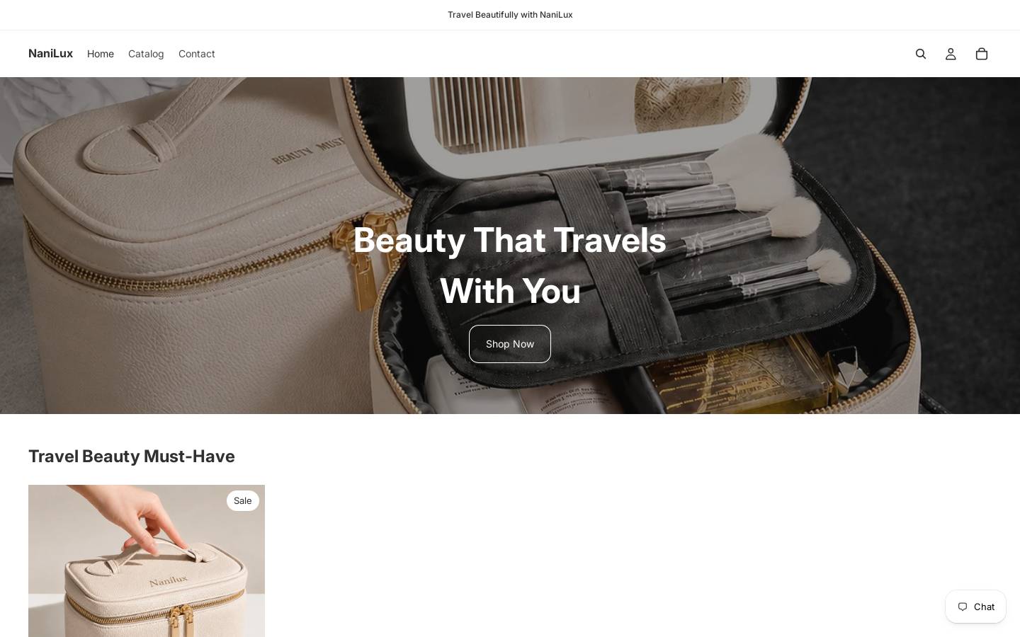 shopnanilux.com homepage screenshot