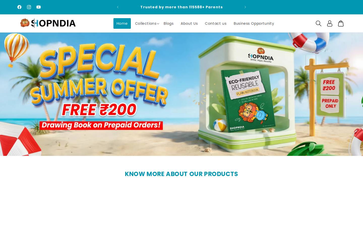 shopndia.com homepage screenshot