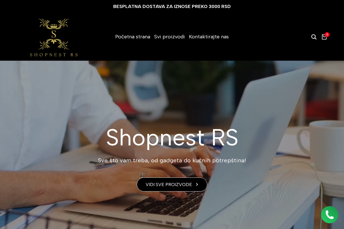 Shopnest RS homepage screenshot