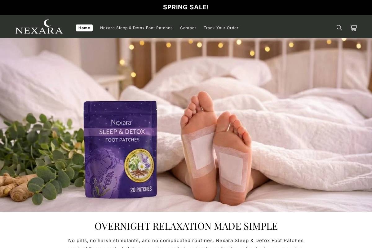 shopnexara.com homepage screenshot