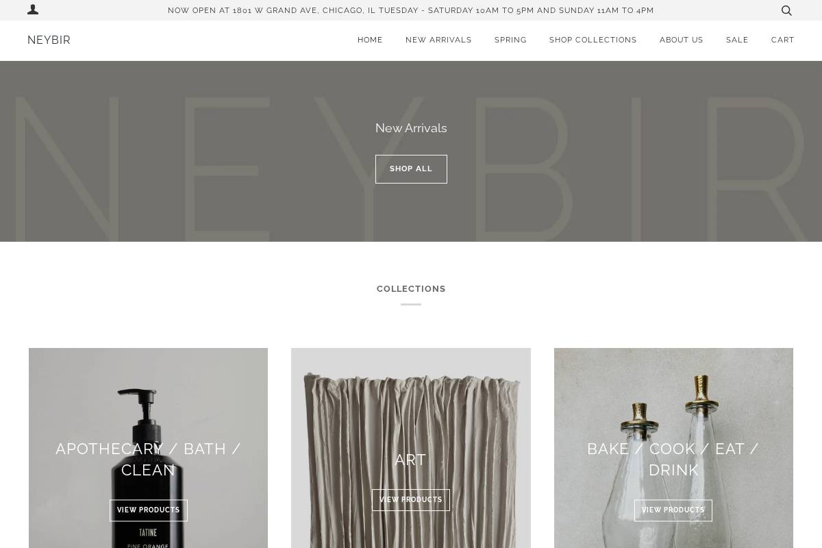 shopneybir.com homepage screenshot