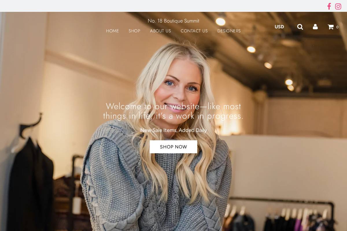 shopno18summitnj.com homepage screenshot