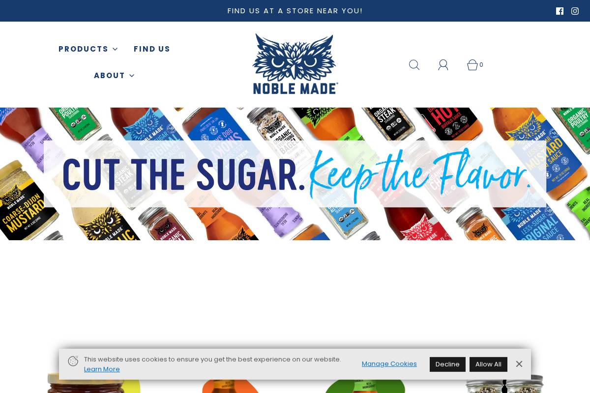 shopnoblemade.com homepage screenshot