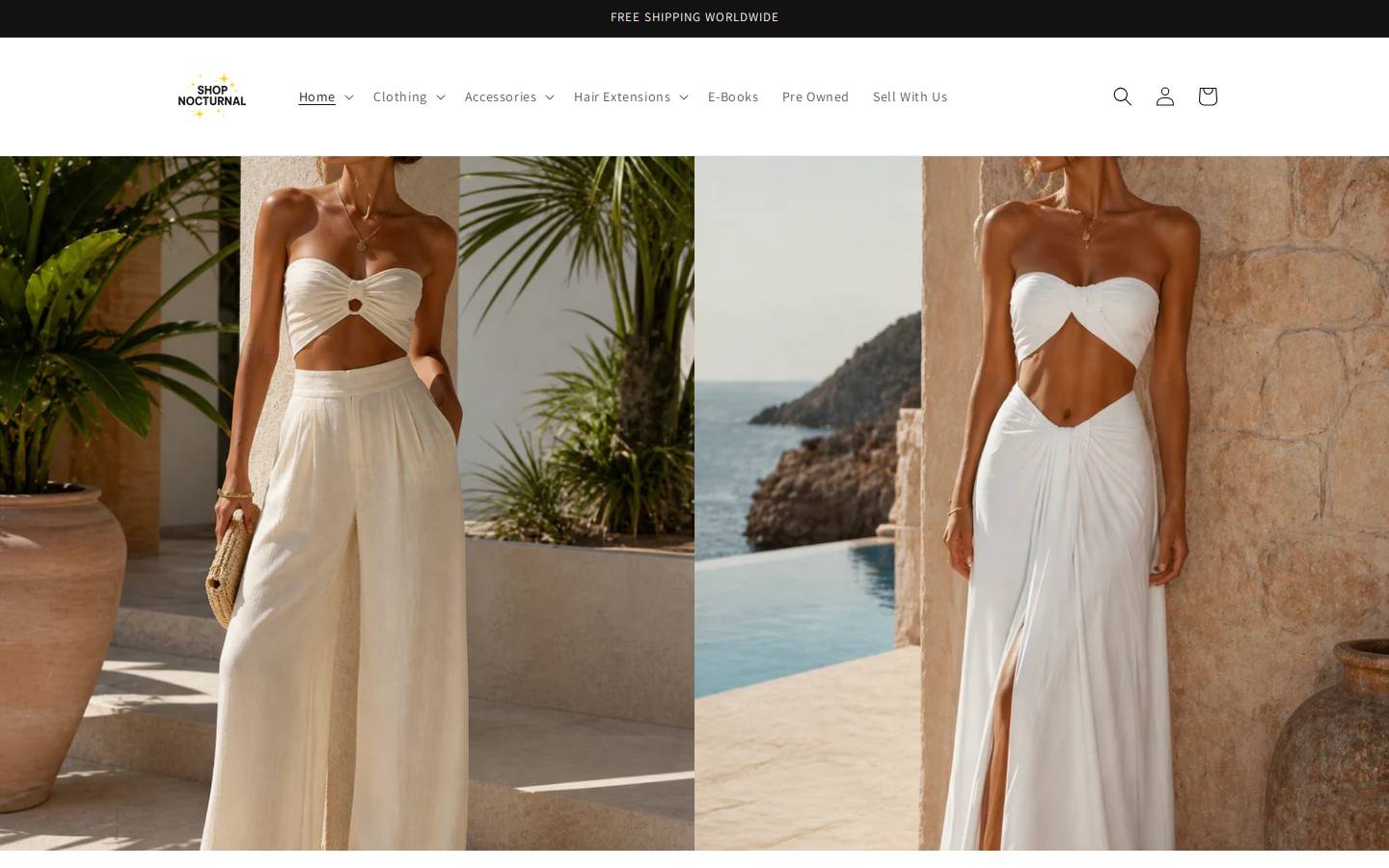 shopnocturnal.com homepage screenshot